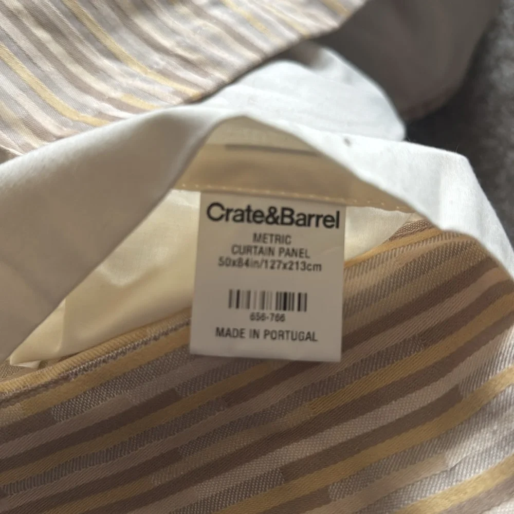 Striped curtain Fabric in Neutral Tones